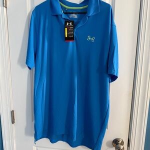UA new with tags fishing shirt loose fit heatgear 2XL blue shirt